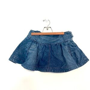 Armani Exchange Blue Denim Flouncy Mini Skirt